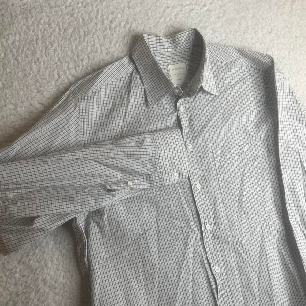 Billy Reid men's plaid long sleeve full cut button down shirt preppy L